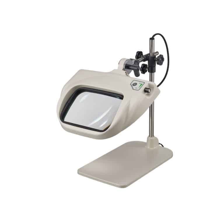 Otsuka Illuminated LED Magnifier – O-LIGHT5-B – Desktop Square Lens ...